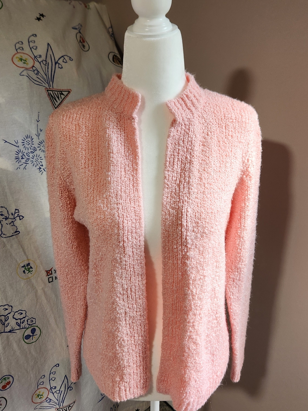 Vintage Knit Open Cardigan